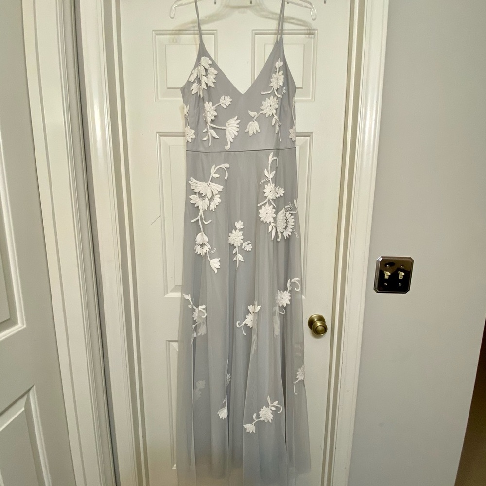 BHLD Bethany Dress Size 8 in Fog Gray